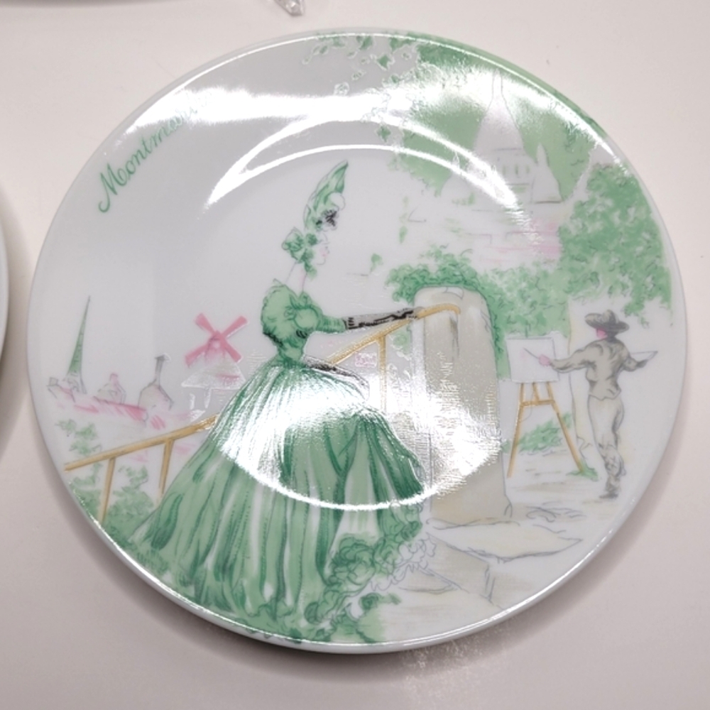 Limoges Les Parisiennes Philippe Deshoulieres Plates Appetizer Dessert Decor - Picture 7 of 10